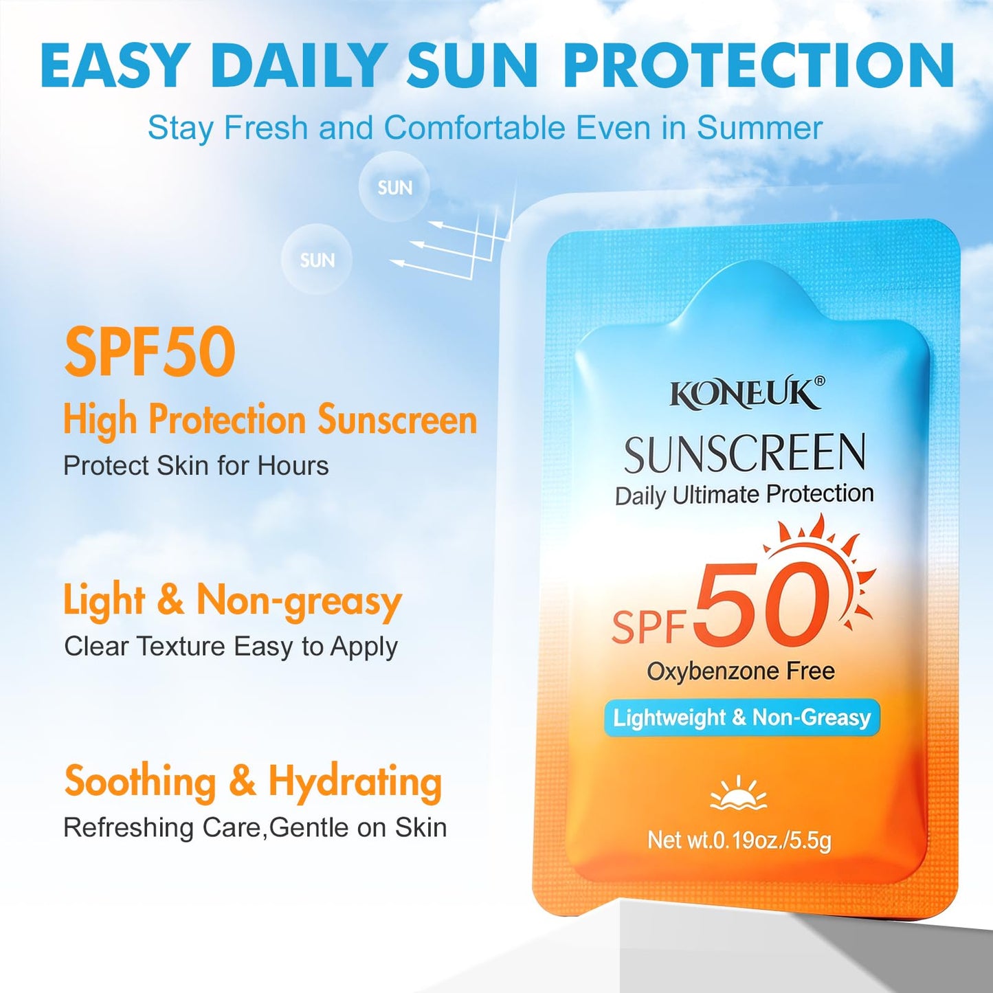 30 Pack Travel Size Sunscreen, SPF 50