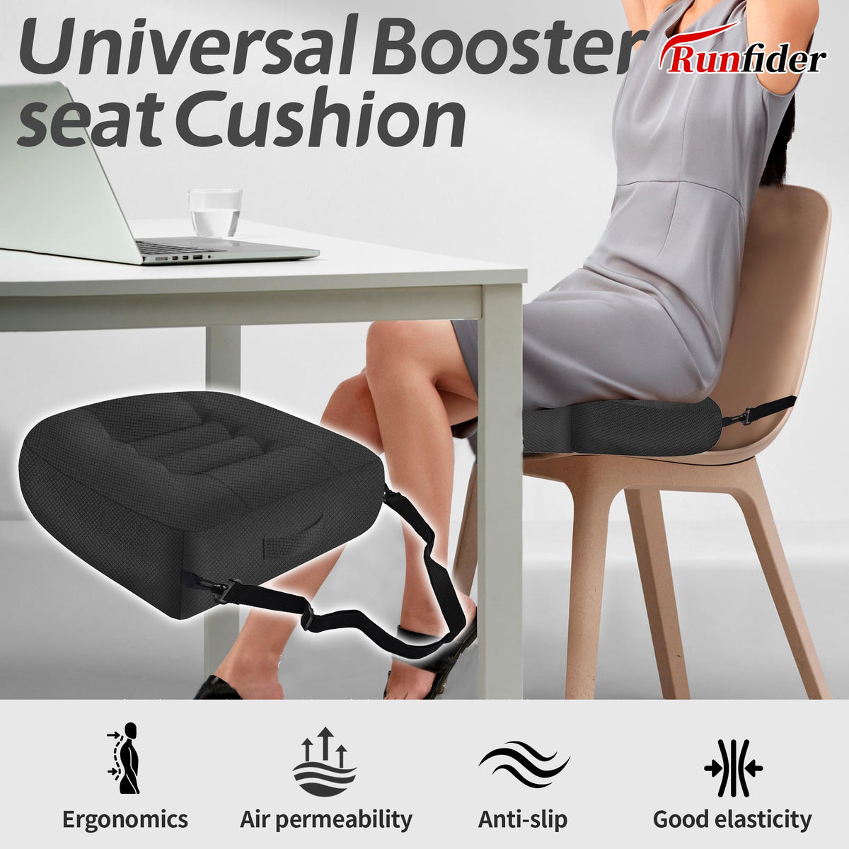 Car Booster Bandage Seat Cushion for Short Adults