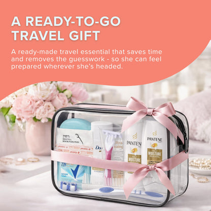 15 Piece Set Women’s Travel & Hygiene Kit-TSA-compliant