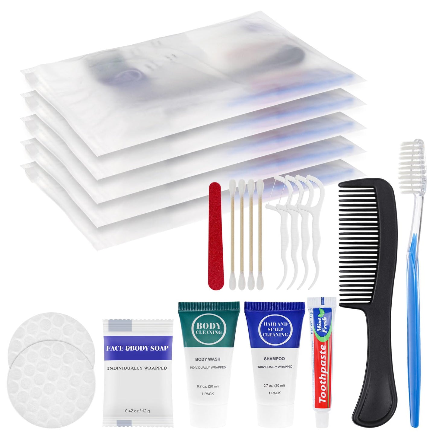 Trial Size Toiletries Supplies Individually Wrapped