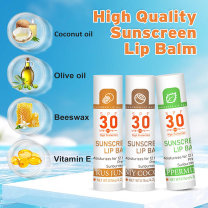 SPF 30 Lip Sunscreen, Travel Size 16 Pack