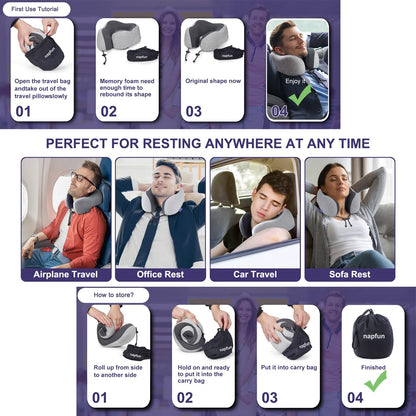 100% Pure Memory Foam Travel Pillow - First Coast Travel Shop