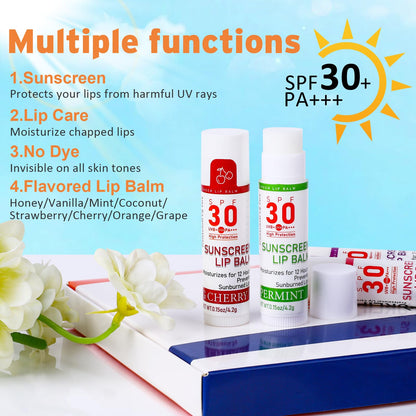 SPF 30 Lip Sunscreen, Travel Size 16 Pack