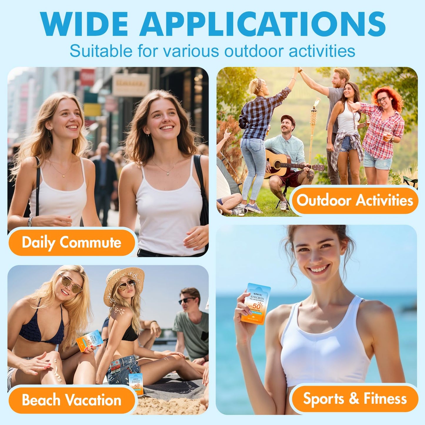 30 Pack Travel Size Sunscreen, SPF 50