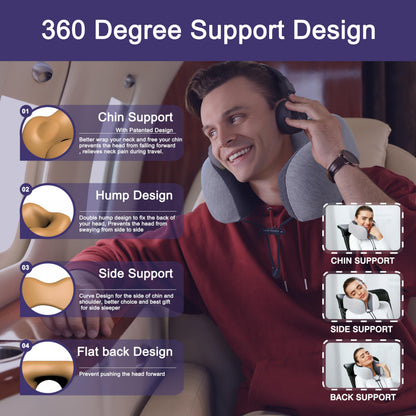 100% Pure Memory Foam Travel Pillow - First Coast Travel Shop