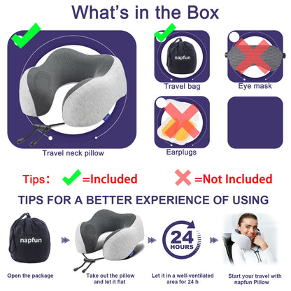 100% Pure Memory Foam Travel Pillow - First Coast Travel Shop