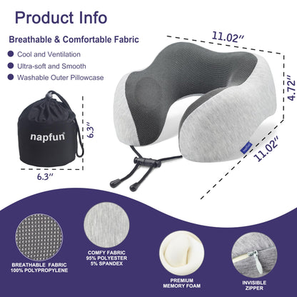 100% Pure Memory Foam Travel Pillow - First Coast Travel Shop